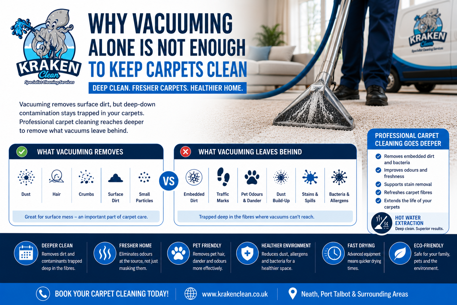 Why Vacuuming Alone Is Not Enough To Keep Carpets Clean